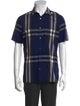 Burberry Plaid Print Short Sleeve Shirt