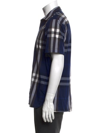 Burberry Plaid Print Short Sleeve Shirt