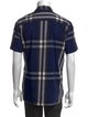Burberry Plaid Print Short Sleeve Shirt