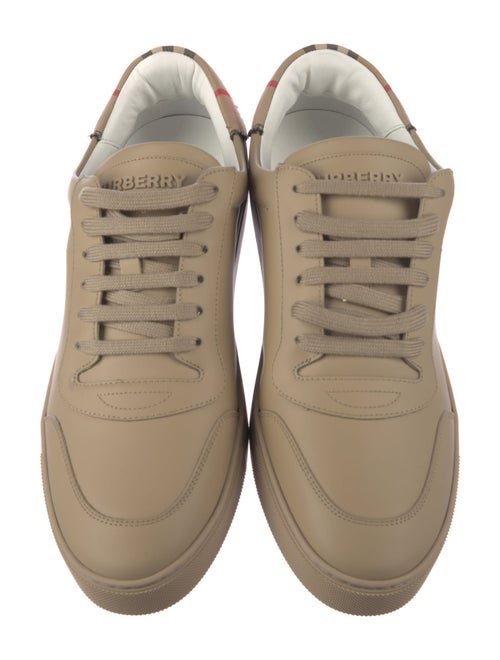 Burberry House Check Pattern Leather Sneakers