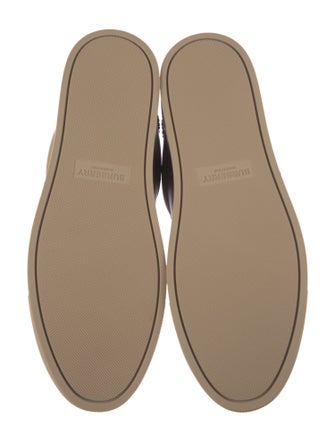 Burberry House Check Pattern Leather Sneakers