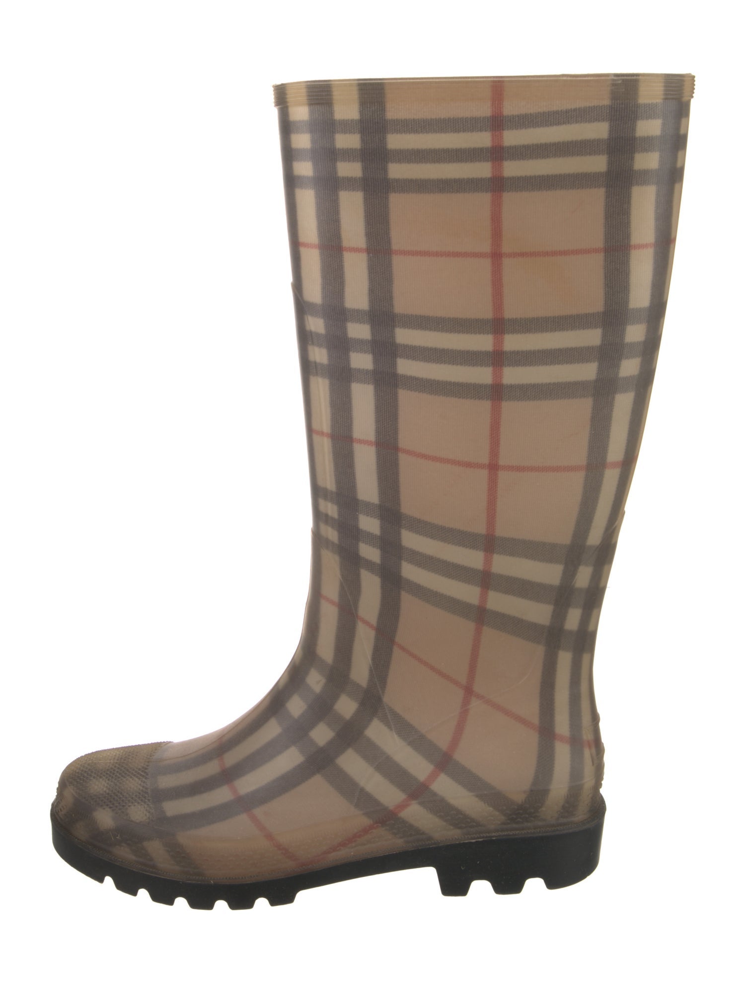 Burberry House Check Pattern Rubber Rain Boots
