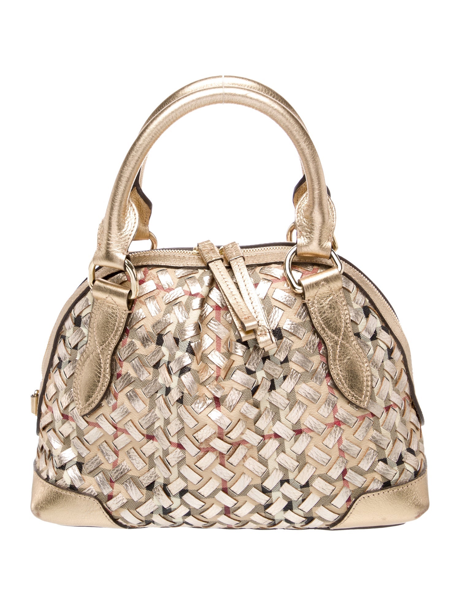 Burberry Haymarket Check Top Handle Bag