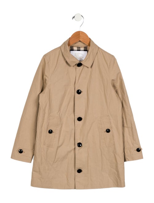 Burberry kid girls' neutral coat
