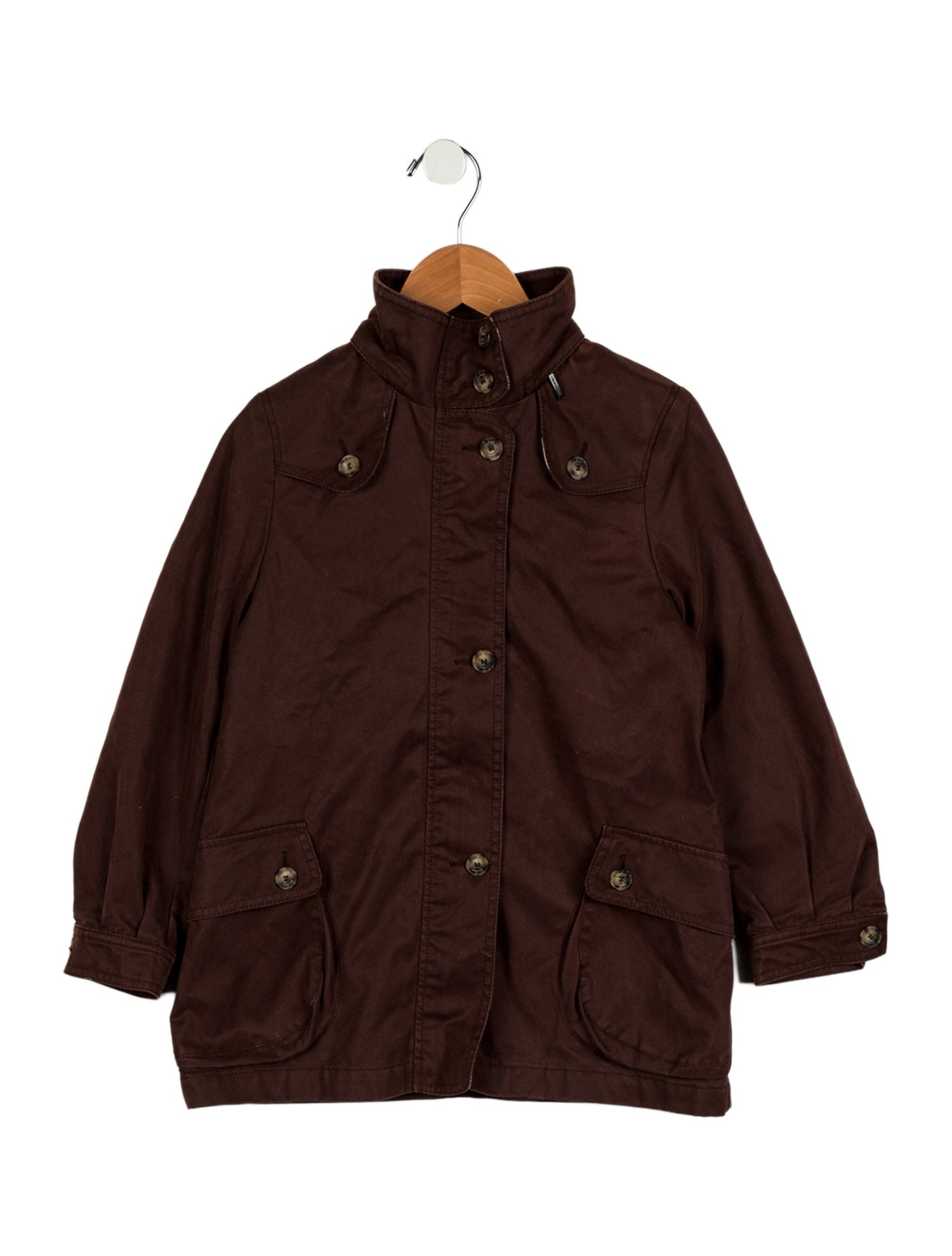 Burberry kid boys' brown coat