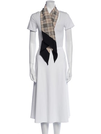 Burberry Silk Nova Check Pattern Scarf