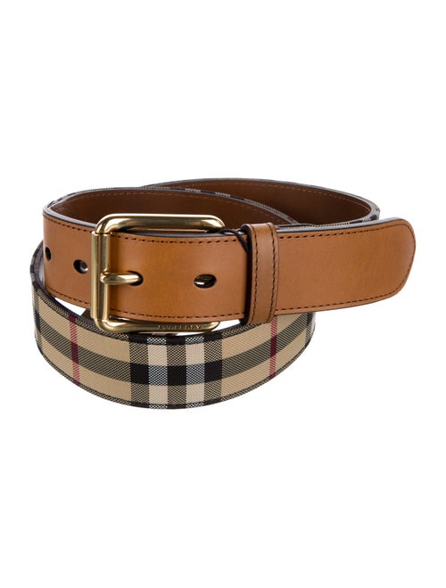 Burberry Nova Check Pattern Canvas Belt