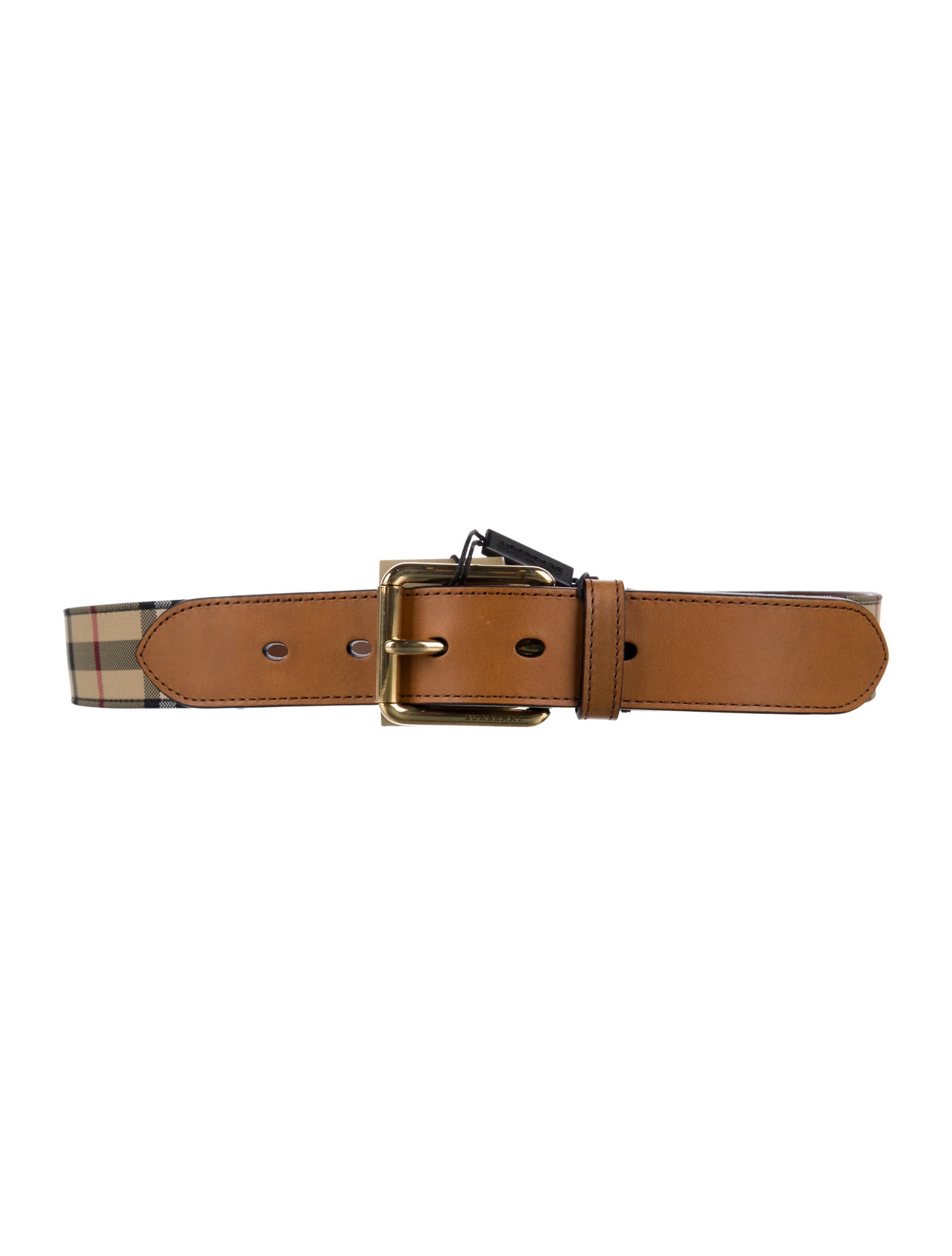 Burberry Nova Check Pattern Canvas Belt