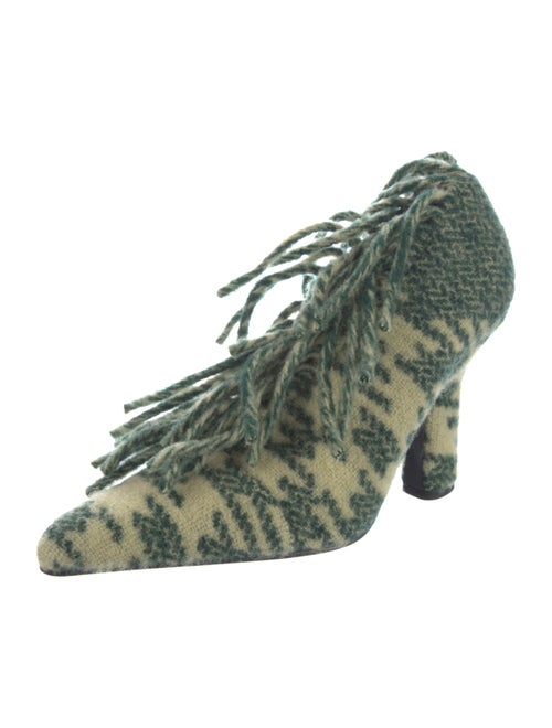 Burberry Patterned Fringe Trim Accent Pumps