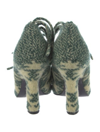 Burberry Patterned Fringe Trim Accent Pumps