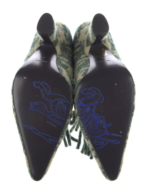 Burberry Patterned Fringe Trim Accent Pumps