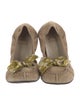 Burberry Suede Bow Accents Ballet Flats