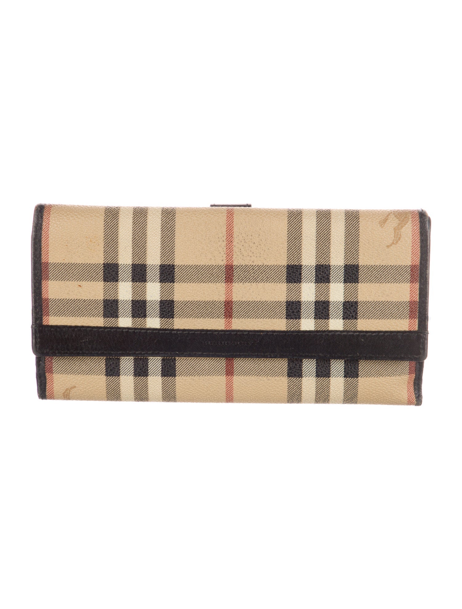 Burberry Haymarket Check Pattern Printed Wallet