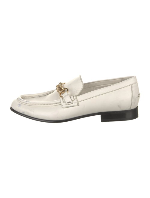 Burberry Leather Chain-Link Accents Loafers
