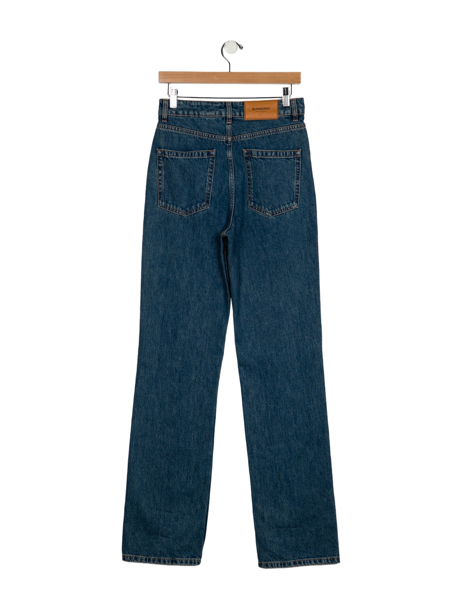 Burberry Mid-Rise Straight Leg Jeans