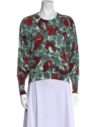 Burberry Printed Crew Neck Sweatshirt