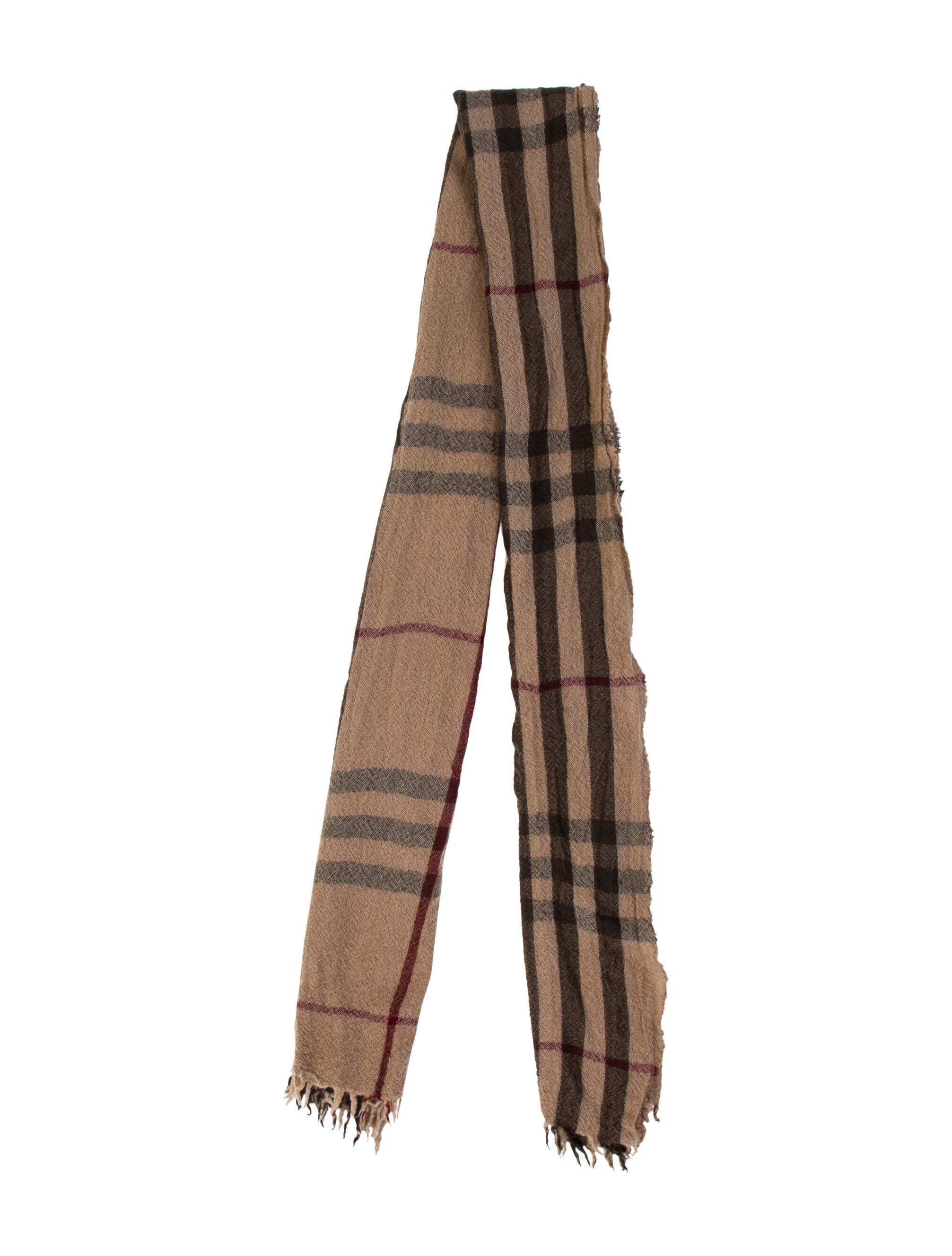 Burberry Plaid Print Scarf