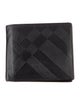 Burberry Nova Check Pattern Leather Bifold Wallet