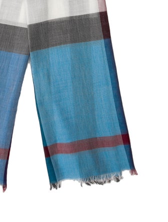 Burberry Wool Nova Check Pattern Scarf