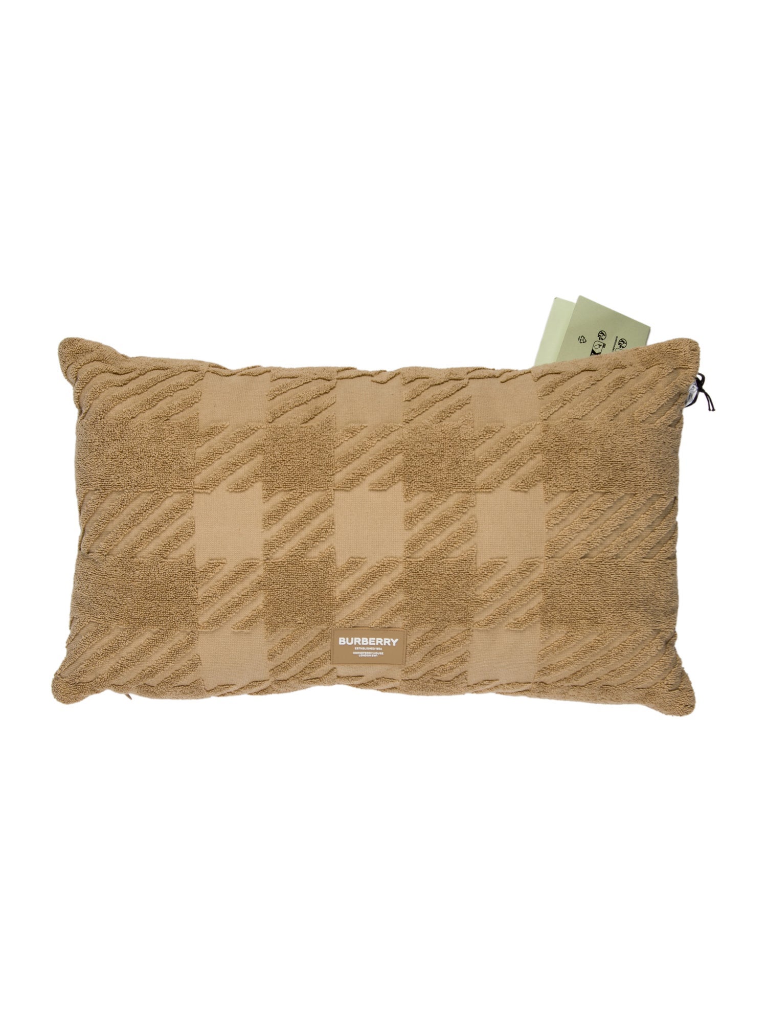 Burberry Jacquard Check Terry Cloth Cushion w/ Tags