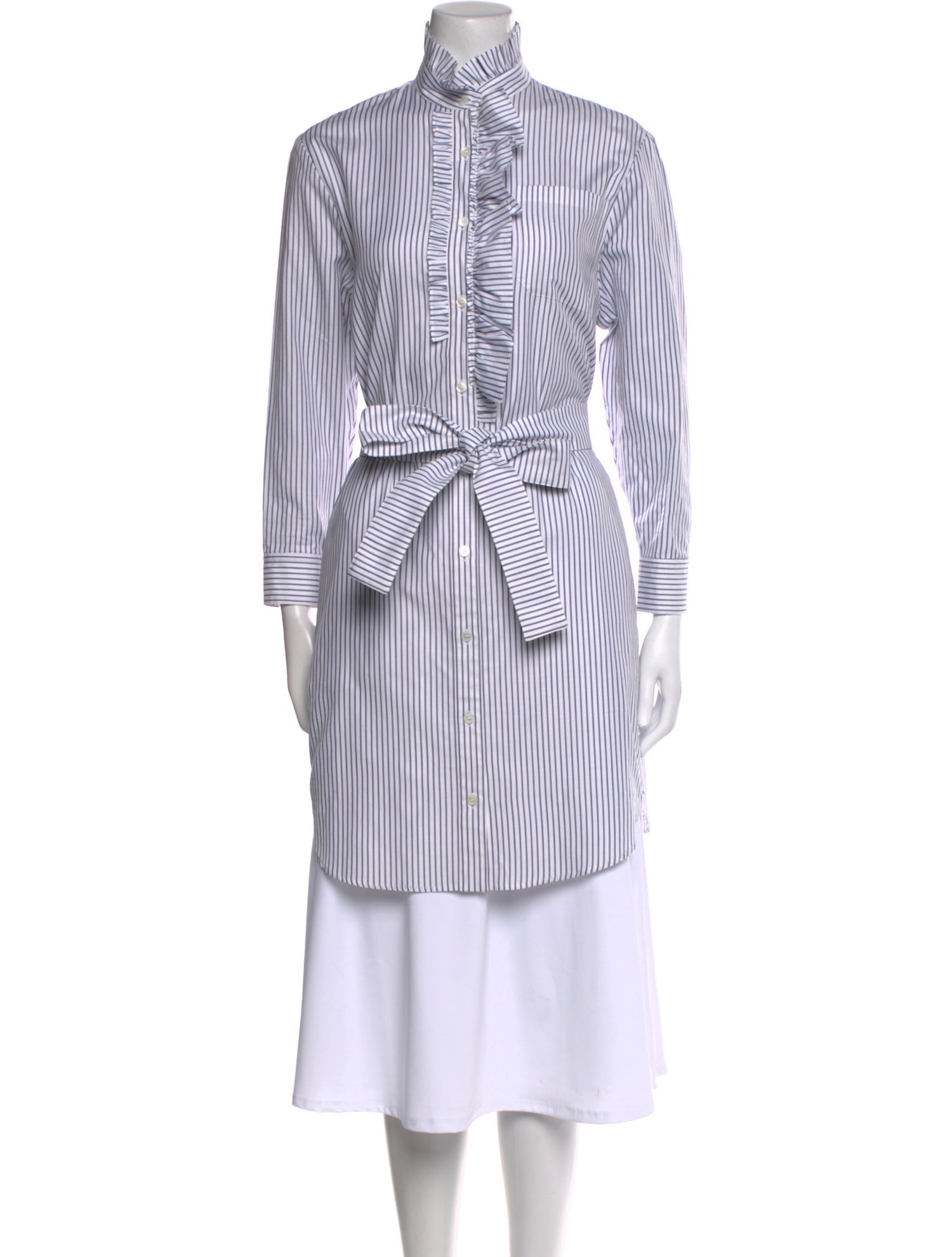 Burberry Striped Mock Neck Tunic