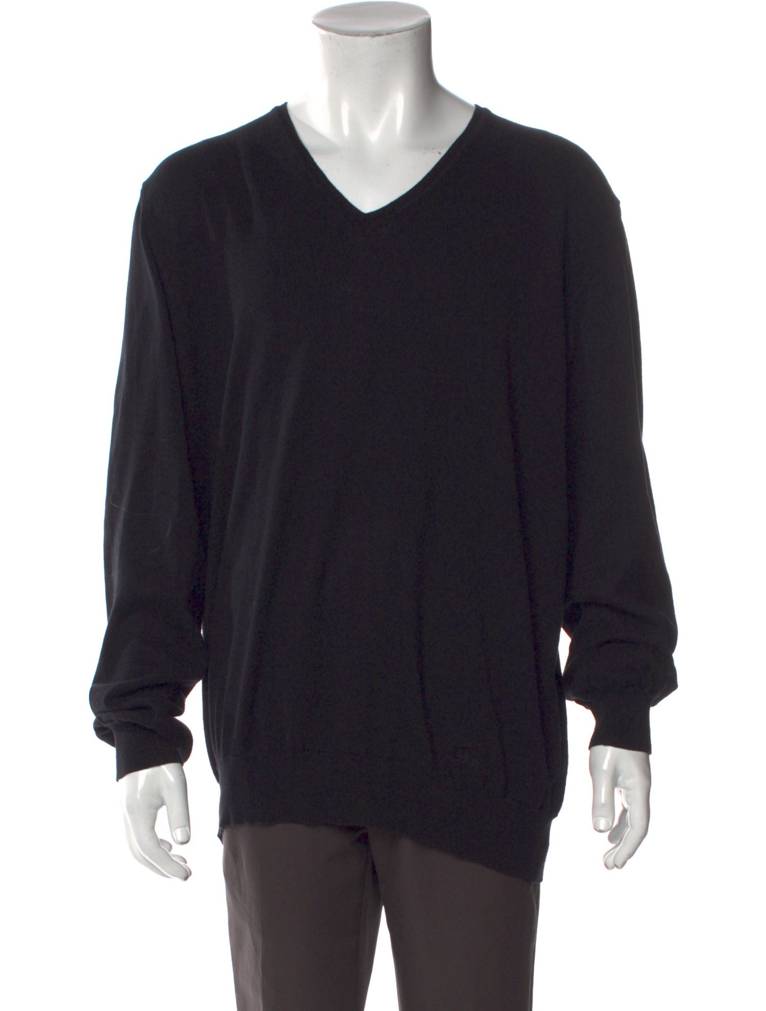 Burberry Exploded Check Pattern V-Neck Pullover