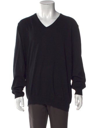 Burberry Exploded Check Pattern V-Neck Pullover