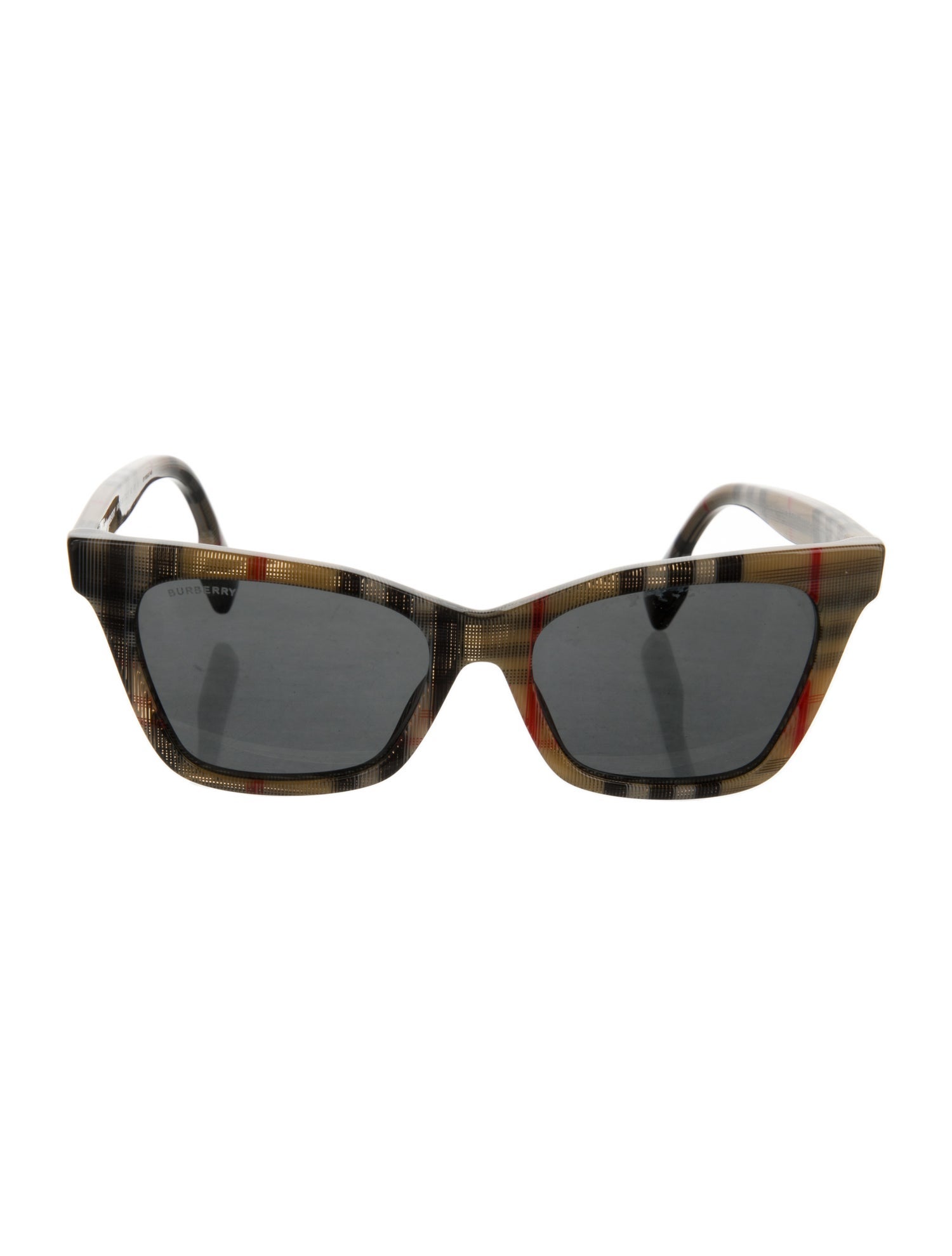 Burberry Nova Check Pattern Cat-Eye Sunglasses