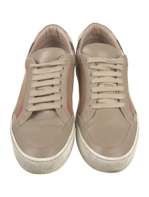 Burberry Nova Check Pattern Leather Sneakers
