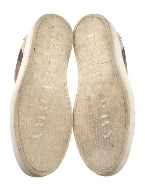 Burberry Nova Check Pattern Leather Sneakers