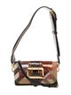 Burberry Super Nova Check House Check and snakeskin patchwork small buckle bag.