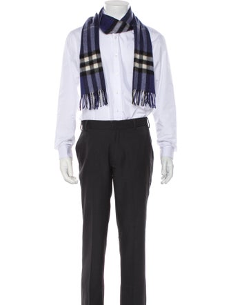 Burberry Cashmere Nova Check Pattern Scarf