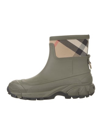 Burberry House Check Pattern Rubber Rain Boots