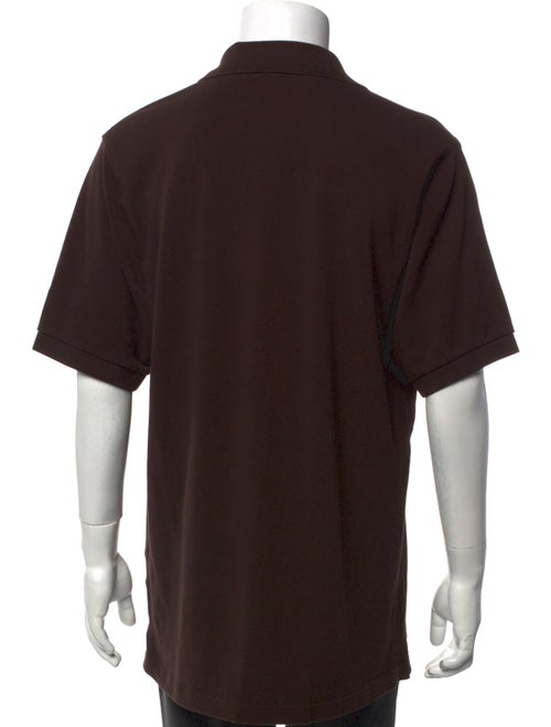 Burberry London Nova Check Pattern V-Neck Polo Shirt