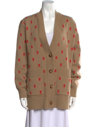 Burberry Printed V-Neck Sweater