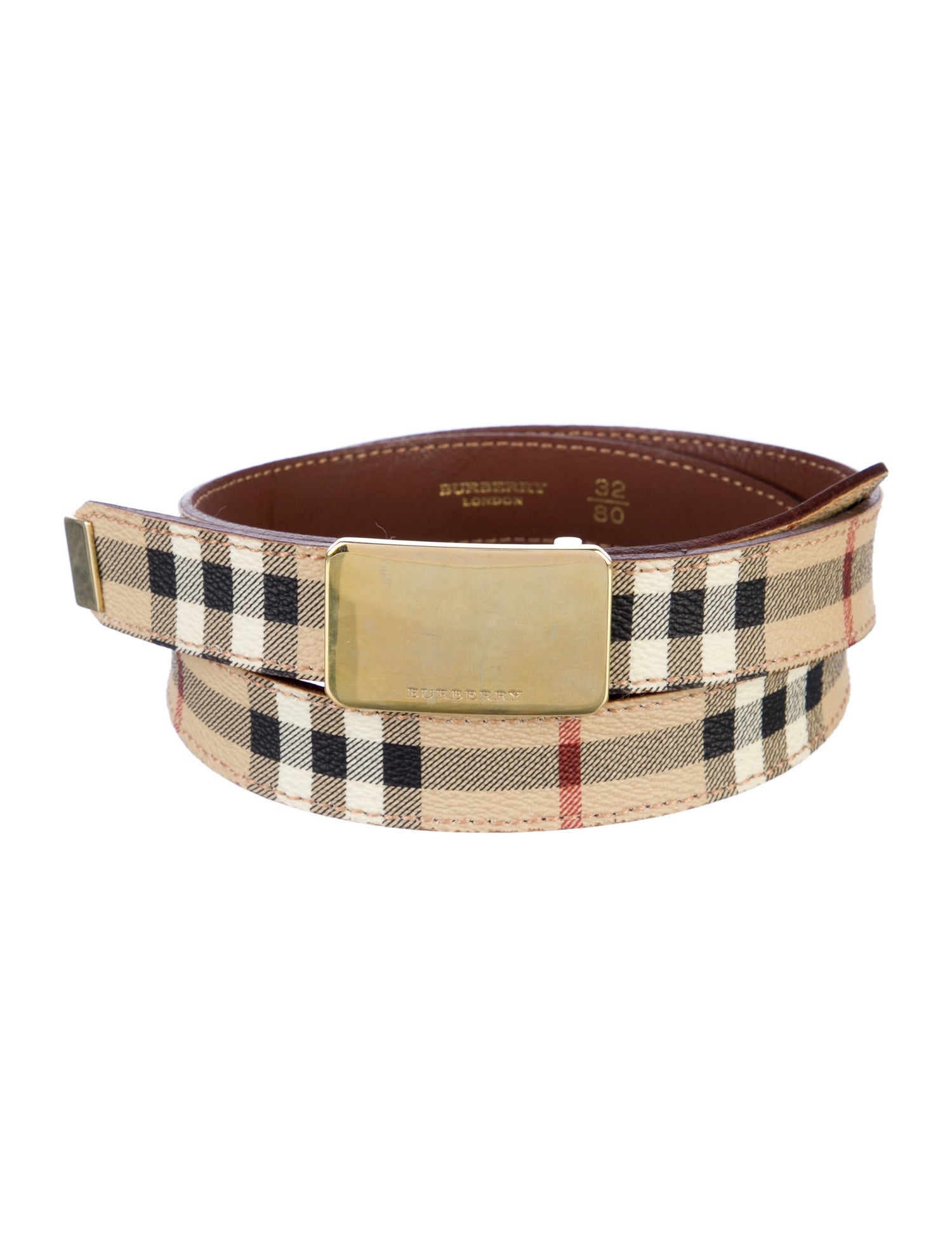 Burberry London House Check Pattern Belt