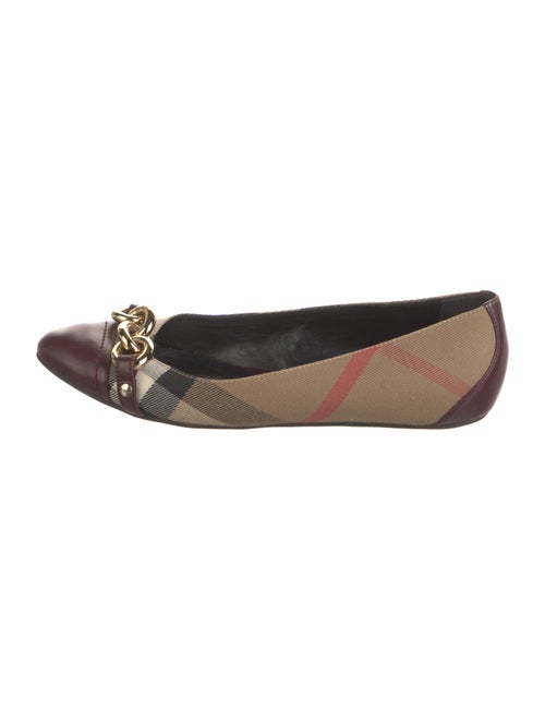 Burberry Canvas Printed Ballet Flats