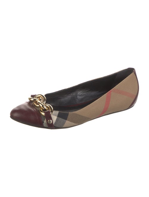 Burberry Canvas Printed Ballet Flats