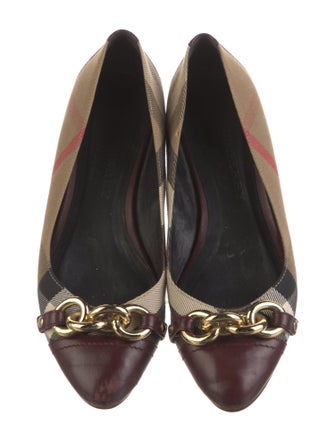 Burberry Canvas Printed Ballet Flats