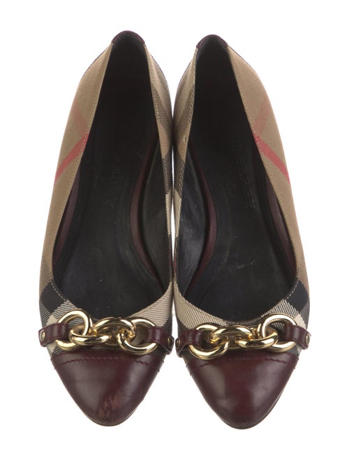 Burberry Canvas Printed Ballet Flats