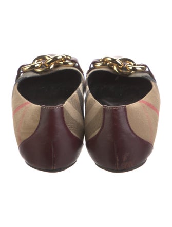 Burberry Canvas Printed Ballet Flats