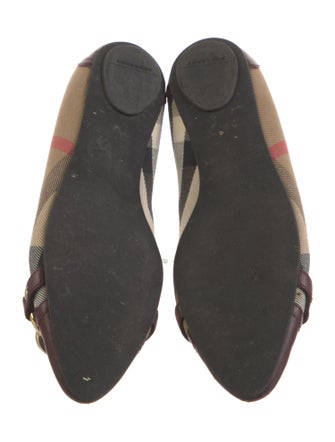 Burberry Canvas Printed Ballet Flats