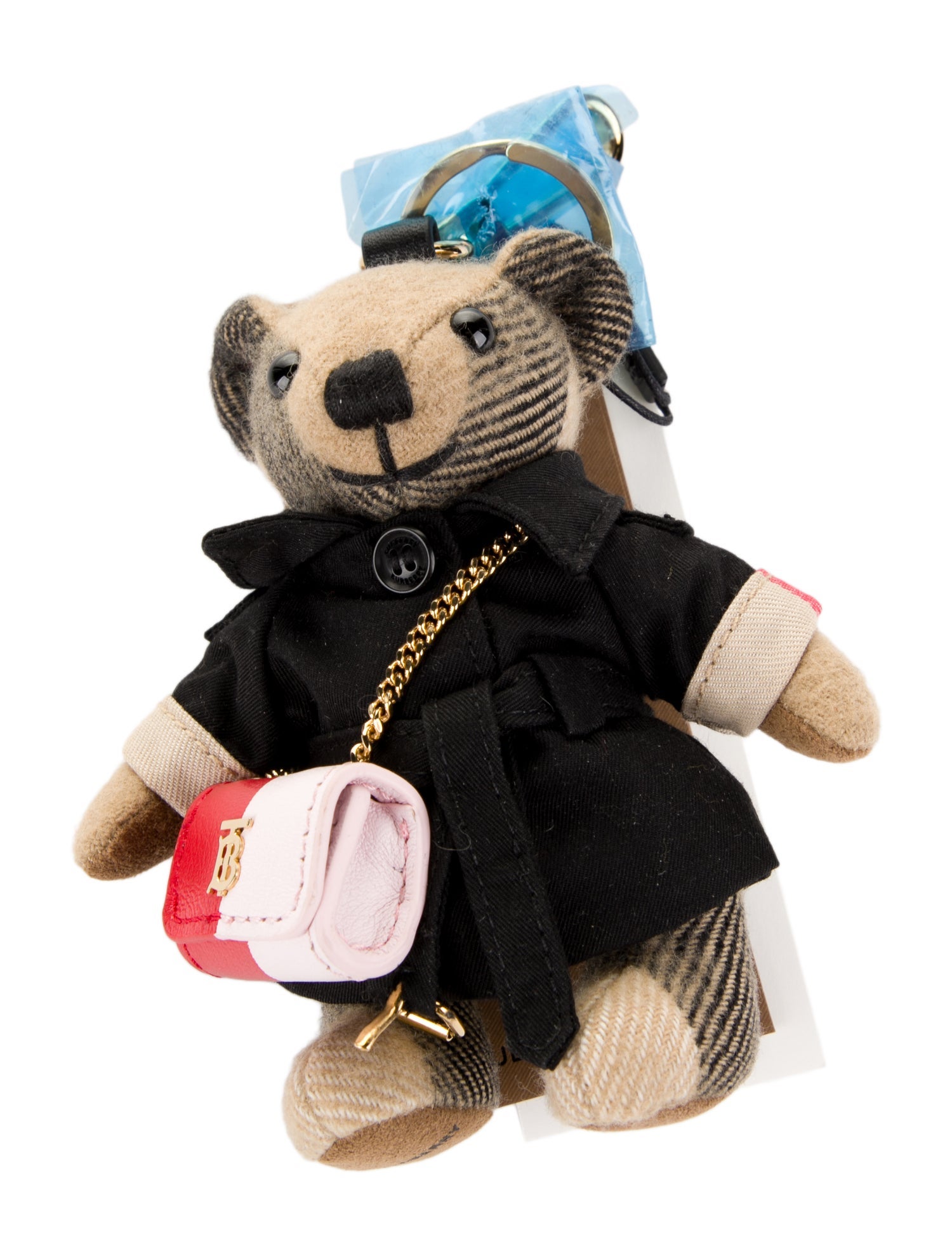 Burberry Thomas Bear Charm Keychain w/Tags