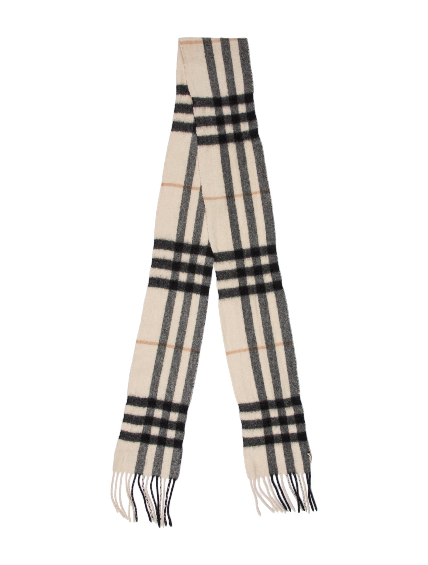 Burberry Cashmere Nova Check Pattern Scarf