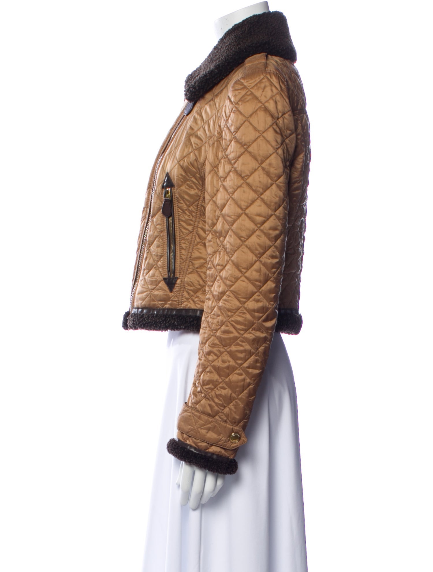 Burberry Nylon Faux Fur Jacket