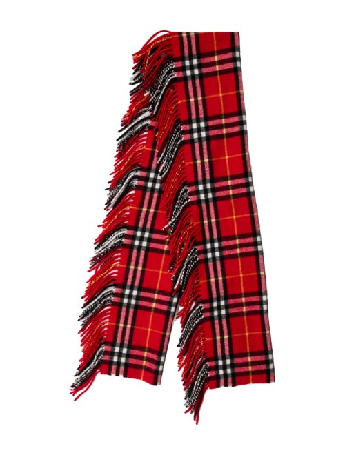 Burberry Cashmere Nova Check Pattern Scarf