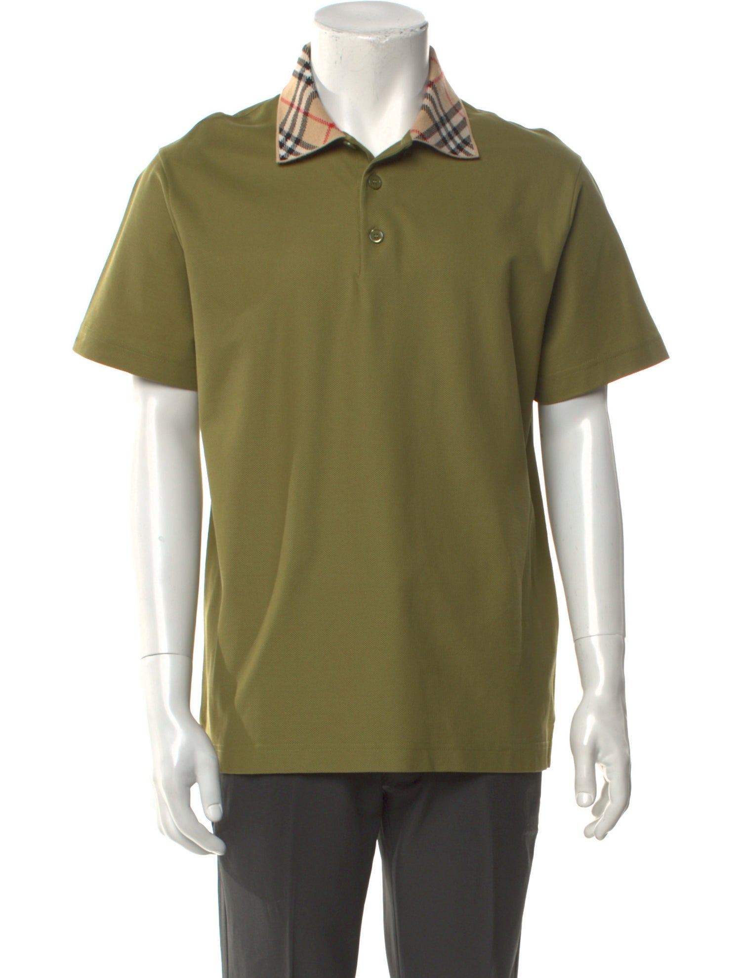 Burberry House Check Pattern V-Neck Polo Shirt w/ Tags