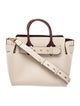 Burberry Leather Limestone/Beige Pebbled Leather Small Belt Bag.