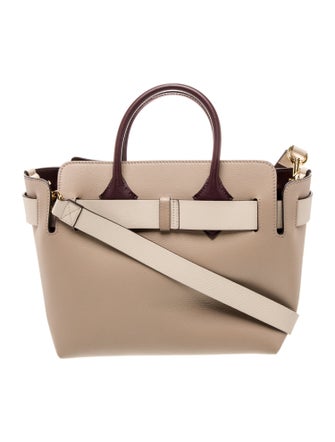Burberry Leather Limestone/Beige Pebbled Leather Small Belt Bag.