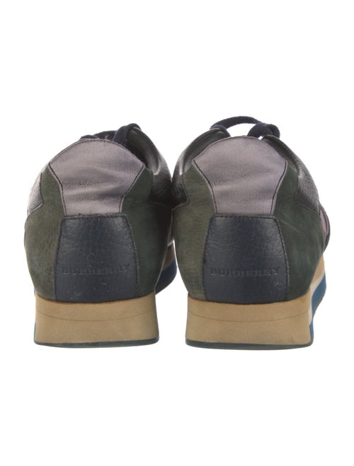 Burberry Suede Colorblock Pattern Athletic Sneakers